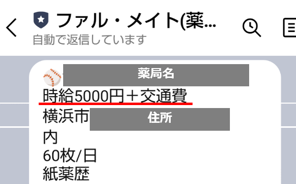 ファル・メイト高額求人例1（神奈川県横浜市 時給5000円＋交通費）